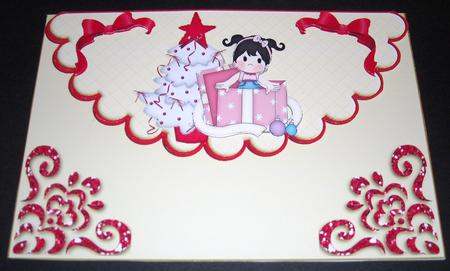 Little Girl in Christmas Box by Pam Stubley