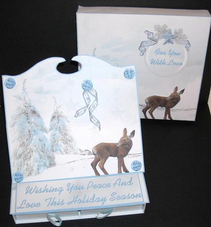 Winter Snow Scene 2 Drawer Easel Card Kit by Pam Stubley