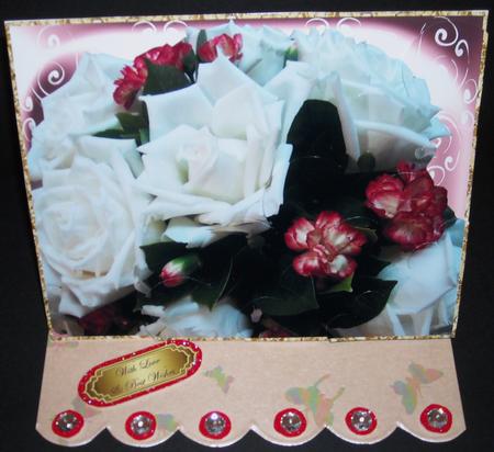 Roses & Carnations Scalloped Corner Stacker Card by Pam Stubley