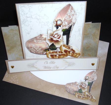 Wedding / Anniversary Shoe Pop Out Stepper Card Kit with Env by Pam Stubley
