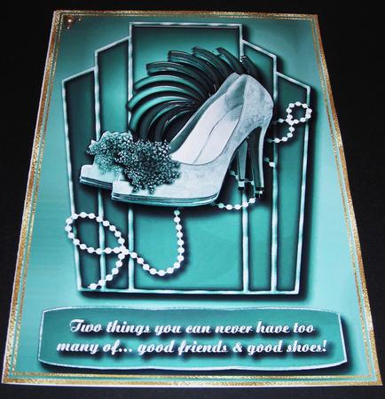 Not Enough Shoes Card Topper 1 by Pam Stubley