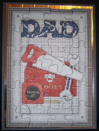 Dads Tools Jigsaw Puzzle Card Front by Pam Stubley