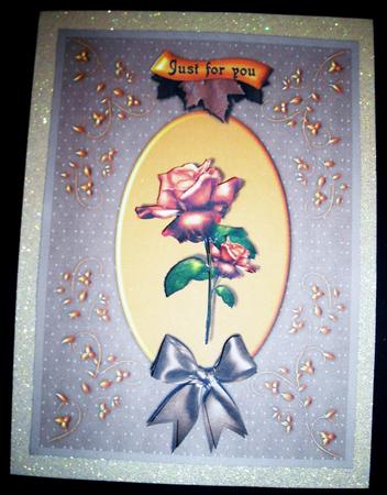 Autumn Rose Card Front by Pam Stubley