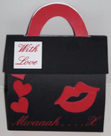 Single-sheet Trinket Bag - Mwaaah - Much Love by Pam Stubley
