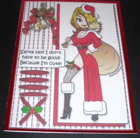 Mrs Claus Doesn't Have to Be Good Quick Card by Pam Stubley