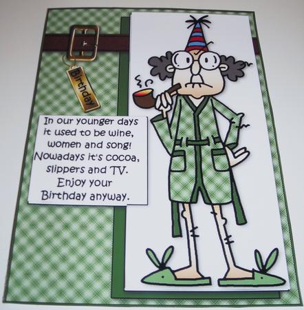 Gus Wine Women and Song Quick Card by Pam Stubley