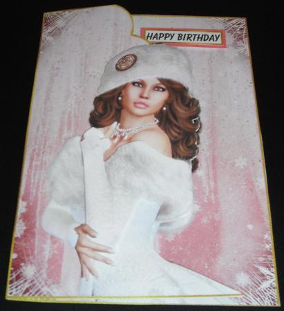 Winter Love Envelope Card with 3D Elements by Pam Stubley