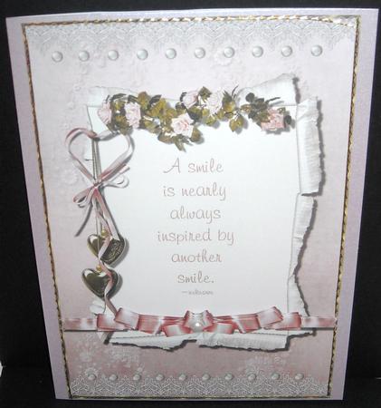 A Smile Card Front Topper by Pam Stubley