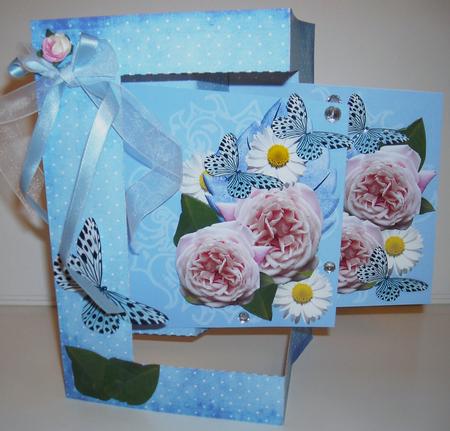 W Fold Roses ,daisies and Butterflies Butterfly Dreams by Pam Stubley