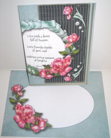 Misty Mint & Roses Card & Envelope Kit by Pam Stubley