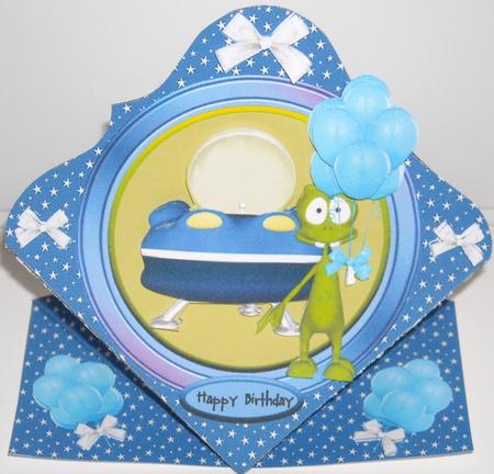 Alien Ship with Ballons Fc by Pam Stubley