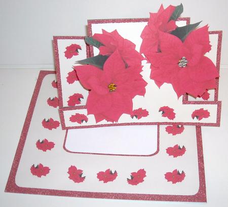 Red Poinsettia Centre Stepper by Pam Stubley