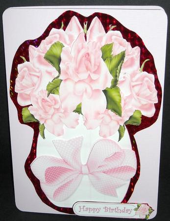 Pink Roses Shaped Front by Pam Stubley