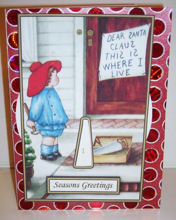 This is Where I Live Santa Advent Wheel Card by Pam Stubley