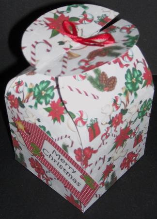 Christmas Jumble Truffle Style Gift Box in Blue by Pam Stubley