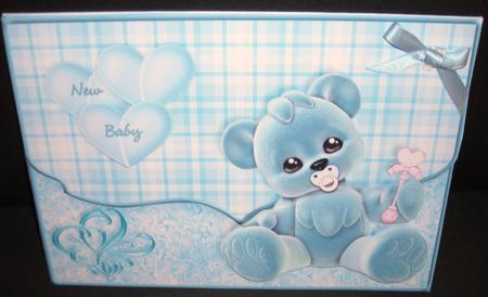 New Baby Fancy Edge Faux Envelope Card by Pam Stubley