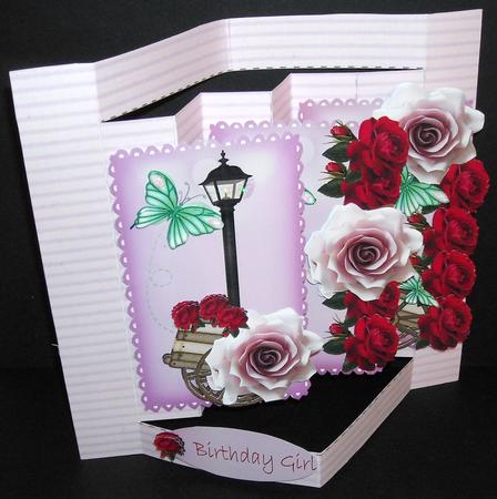 Super W Fold Roses in a Barrow Birthday Valentine Anniversar by Pam Stubley