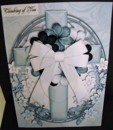 Oval Cross in Turquoise Pyramid by Pam Stubley