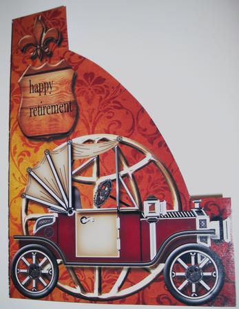Shape Card Vintage Steampunk Vintage Car by Pam Stubley