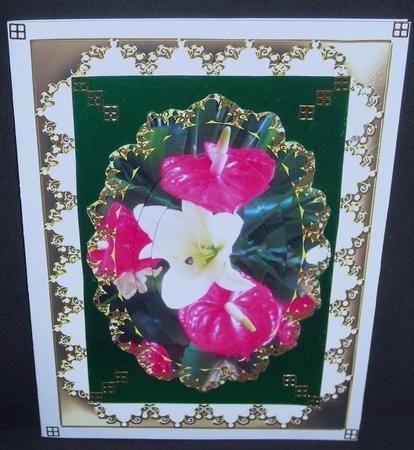 Red Callas & Lily Various Occasions Pyramid Card Front by Pam Stubley