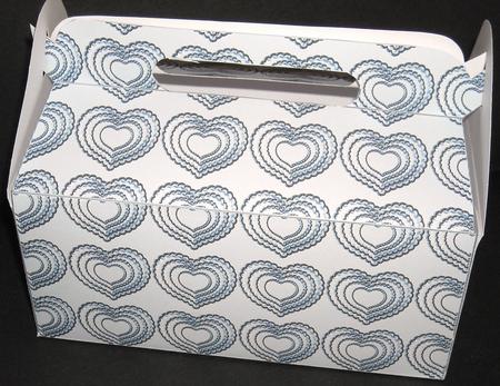Silver Hearts Gable Box by Pam Stubley