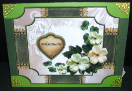 Male Card in Green and Silver by Pam Stubley