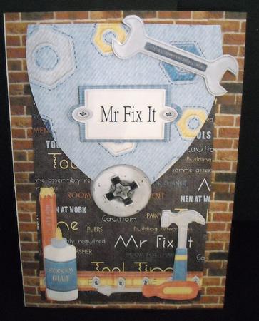 Mr Fix It Envelope Card Front by Pam Stubley