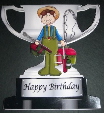 Trophy Card - Fisherman by Pam Stubley