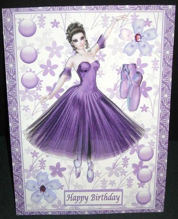 Beautiful Ballerina Decoupage Topper by Pam Stubley