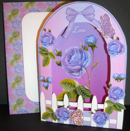 Arch Card Kit - Purple Roses by Pam Stubley