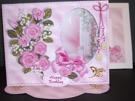 C-thru Easel 3D Card Kit - Pink Rose Garden by Pam Stubley