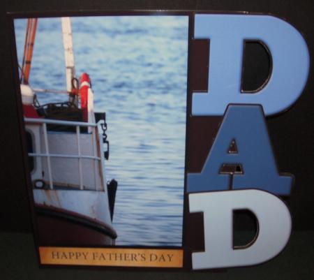 Over the Edge Father's Day Card with Boat by Pam Stubley