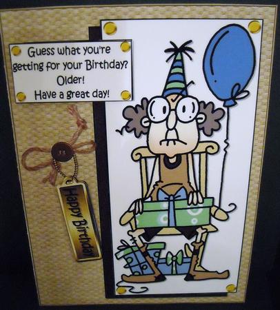 Gus Knows Whats for Your Birthday Quick Card by Pam Stubley