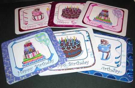 Pink & Blue Birthday Toppers by Pam Stubley
