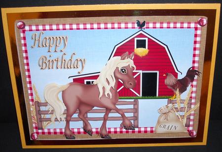On the Farm #2-happy Birthday by Pam Stubley