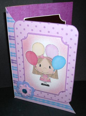 Birthday Girl with Balloons by Pam Stubley