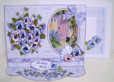 C-thru Easel 3D Card Kit - Pansy Morning by Pam Stubley