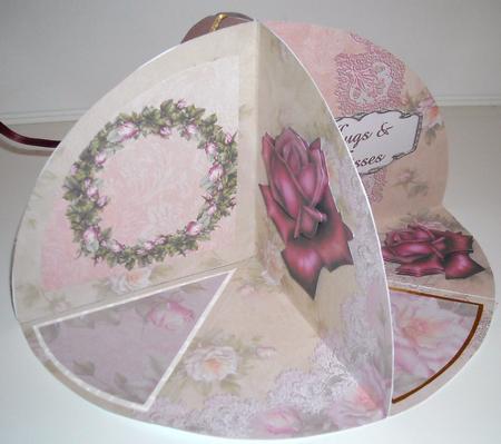 Pink Rose Circle Book Card Kit by Pam Stubley