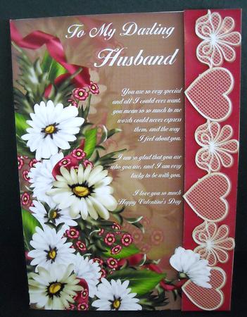 Husband Valentine's Day Card with Words by Pam Stubley