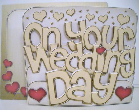 3D Wedding Day Pop Out Word Card Kit by Pam Stubley