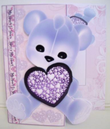 My Heart is Yours - Shaped Bear Card Kit by Pam Stubley