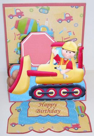 Digger Easel Card Kit Add Any Age by Pam Stubley
