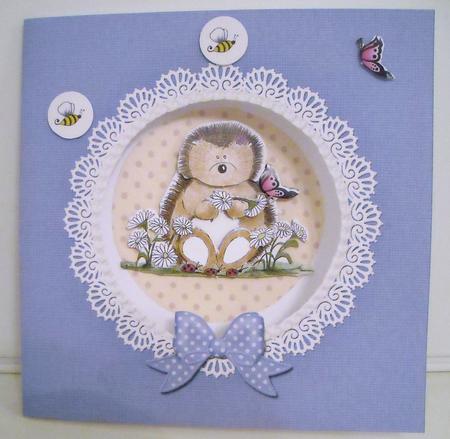 Square Pearls and Lace Card Front or Insert by Pam Stubley