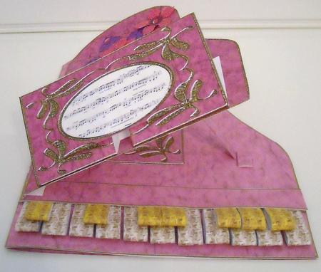 Pink Sparkle Grand Piano Card Kit by Pam Stubley
