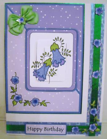 Dots and Flowers in Blue with Stacker and Decoupage by Pam Stubley