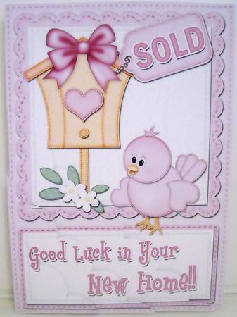A5 Little Birdie Felties New Home Scallop Corner Stacker by Pam Stubley