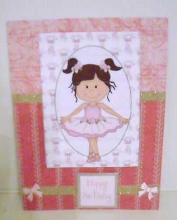 Little Ballerina Girl Bottom Stacker Topper by Pam Stubley
