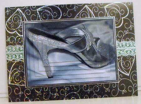 Silver Wedding Shoe Pyramid by Pam Stubley