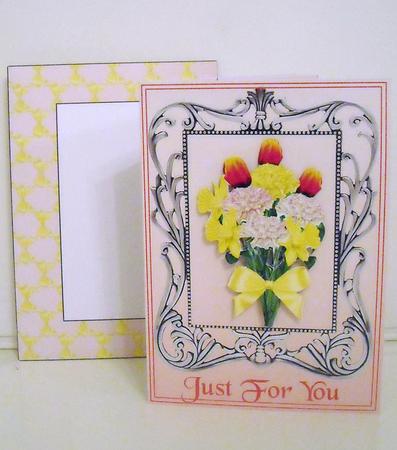 Internal Window Card - Flower Bouquet by Pam Stubley