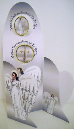 Tall Wing Card - Peace on Earth by Pam Stubley